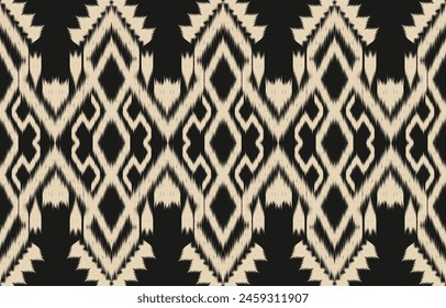 Ethnic abstract ikat art. Aztec ornament print. geometric ethnic pattern seamless  color oriental.  Design for background ,curtain, carpet, wallpaper, clothing, wrapping, Batik, vector illustration.