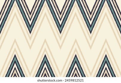 Ethnic abstract ikat art. Aztec ornament print. geometric ethnic pattern seamless  color oriental.  Design for background ,curtain, carpet, wallpaper, clothing, wrapping, Batik, vector illustration.
