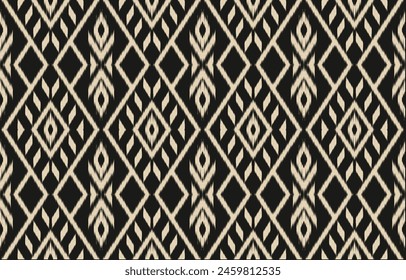 Ethnic abstract ikat art. Aztec ornament print. geometric ethnic pattern seamless  color oriental.  Design for background ,curtain, carpet, wallpaper, clothing, wrapping, Batik, vector illustration.