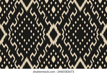 Ethnic abstract ikat art. Aztec ornament print. geometric ethnic pattern seamless  color oriental.  Design for background ,curtain, carpet, wallpaper, clothing, wrapping, Batik, vector illustration.