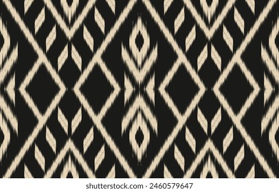 Ethnic abstract ikat art. Aztec ornament print. geometric ethnic pattern seamless  color oriental.  Design for background ,curtain, carpet, wallpaper, clothing, wrapping, Batik, vector illustration.