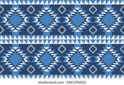 Ethnic abstract ikat art. Aztec ornament print. geometric ethnic pattern seamless  color oriental.  Design for background ,curtain, carpet, wallpaper, clothing, wrapping, Batik, vector illustration.