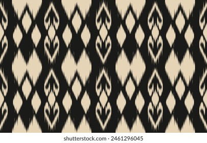 Ethnic abstract ikat art. Aztec ornament print. geometric ethnic pattern seamless  color oriental.  Design for background ,curtain, carpet, wallpaper, clothing, wrapping, Batik, vector illustration.