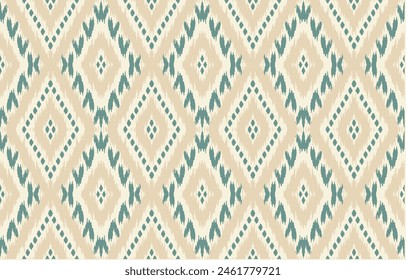 Ethnic abstract ikat art. Aztec ornament print. geometric ethnic pattern seamless  color oriental.  Design for background ,curtain, carpet, wallpaper, clothing, wrapping, Batik, vector illustration.
