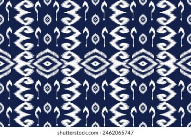 Ethnic abstract ikat art. Aztec ornament print. geometric ethnic pattern seamless. Design for background ,curtain, carpet, wallpaper, clothing, wrapping, Batik, vector illustration.