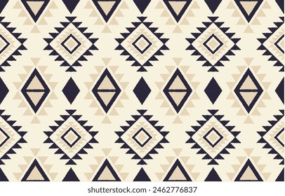Ethnic abstract ikat art. Aztec ornament print. geometric ethnic pattern seamless  color oriental.  Design for background ,curtain, carpet, wallpaper, clothing, wrapping, Batik, vector illustration.