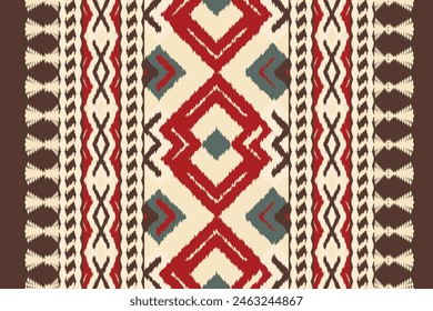 Ethnic abstract ikat art. Aztec ornament print. geometric ethnic pattern seamless  color oriental.  Design for background ,curtain, carpet, wallpaper, clothing, wrapping, Batik, vector illustration.