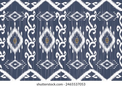Ethnic abstract ikat art. Aztec ornament print. geometric ethnic pattern seamless. Design for background ,curtain, carpet, wallpaper, clothing, wrapping, Batik, vector illustration.
