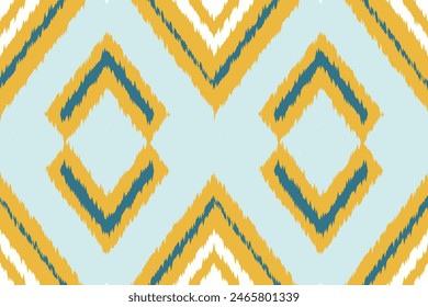 Ethnic abstract ikat art. Aztec ornament print. geometric ethnic pattern seamless  color oriental.  Design for background ,curtain, carpet, wallpaper, clothing, wrapping, Batik, vector illustration.