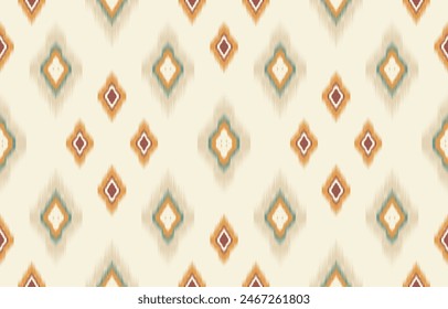 Ethnic abstract ikat art. Aztec ornament print. geometric ethnic pattern seamless  color oriental.  Design for background ,curtain, carpet, wallpaper, clothing, wrapping, Batik, vector illustration.