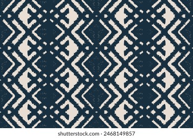 Ethnic abstract ikat art. Aztec ornament print. geometric ethnic pattern seamless color oriental. Design for background ,curtain, carpet, wallpaper, clothing, wrapping, Batik, vector illustration.