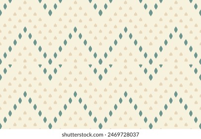 Ethnische abstrakte ikat Kunst. Aztekischer Ornamentendruck. Geometrische ethnische Muster nahtlose Farbe Orientalisch.  Design für Hintergrund, Vorhang, Teppich, Bildschirmhintergrund, Bekleidung, Verpackung, Batik, Vektorillustration.