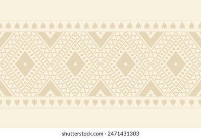 Ethnic abstract ikat art. Aztec ornament print. geometric ethnic pattern seamless  color oriental.  Design for background ,curtain, carpet, wallpaper, clothing, wrapping, Batik, vector illustration.