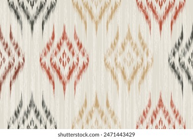 Ethnic abstract ikat art. Aztec ornament print. geometric ethnic pattern seamless color oriental. Design for background ,curtain, carpet, wallpaper, clothing, wrapping, Batik, vector illustration