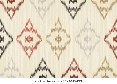 Ethnic abstract ikat art. Aztec ornament print. geometric ethnic pattern seamless color oriental. Design for background ,curtain, carpet, wallpaper, clothing, wrapping, Batik, vector illustration