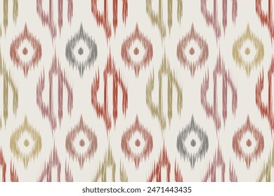 Ethnic abstract ikat art. Aztec ornament print. geometric ethnic pattern seamless color oriental. Design for background ,curtain, carpet, wallpaper, clothing, wrapping, Batik, vector illustration