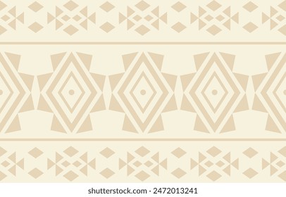 Ethnic abstract ikat art. Aztec ornament print. geometric ethnic pattern seamless  color oriental.  Design for background ,curtain, carpet, wallpaper, clothing, wrapping, Batik, vector illustration.