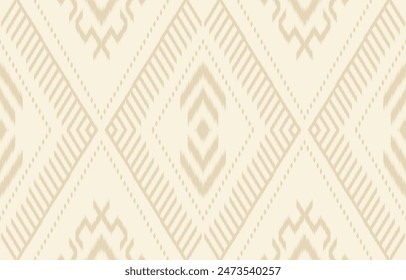 Arte de ikat abstracto étnico. Adorno azteca estampado. patrón étnico geométrico color sin fisuras oriental.  Diseño para el fondo, cortina, alfombra, Fondo de pantalla, ropa, envoltura, Batik, Ilustración vectorial.