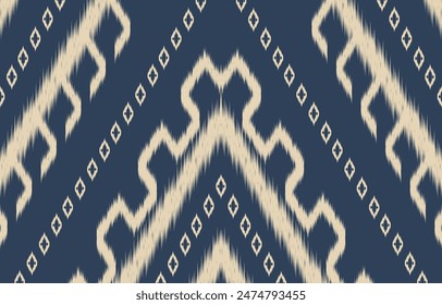 Ethnic abstract ikat art. Aztec ornament print. geometric ethnic pattern seamless  color oriental.  Design for background ,curtain, carpet, wallpaper, clothing, wrapping, Batik, vector illustration.