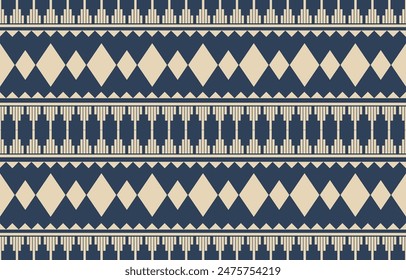 Ethnic abstract ikat art. Aztec ornament print. geometric ethnic pattern seamless  color oriental.  Design for background ,curtain, carpet, wallpaper, clothing, wrapping, Batik, vector illustration.