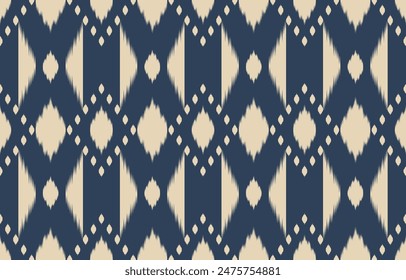 Ethnic abstract ikat art. Aztec ornament print. geometric ethnic pattern seamless  color oriental.  Design for background ,curtain, carpet, wallpaper, clothing, wrapping, Batik, vector illustration.