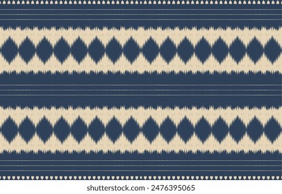 Ethnic abstract ikat art. Aztec ornament print. geometric ethnic pattern seamless  color oriental.  Design for background ,curtain, carpet, wallpaper, clothing, wrapping, Batik, vector illustration.