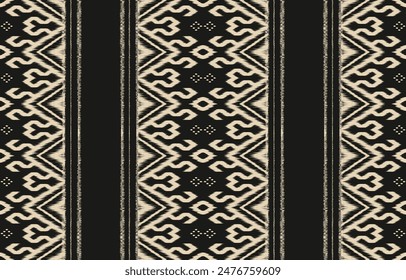 Ethnic abstract ikat art. Aztec ornament print. geometric ethnic pattern seamless  color oriental.  Design for background ,curtain, carpet, wallpaper, clothing, wrapping, Batik, vector illustration.