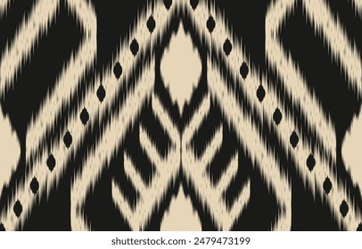 Ethnic abstract ikat art. Aztec ornament print. geometric ethnic pattern seamless  color oriental.  Design for background ,curtain, carpet, wallpaper, clothing, wrapping, Batik, vector illustration.