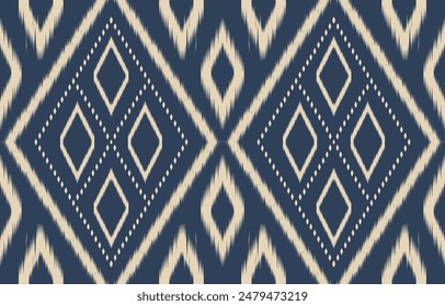 Ethnic abstract ikat art. Aztec ornament print. geometric ethnic pattern seamless  color oriental.  Design for background ,curtain, carpet, wallpaper, clothing, wrapping, Batik, vector illustration.