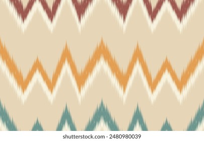 Ethnic abstract ikat art. Aztec ornament print. geometric ethnic pattern seamless  color oriental.  Design for background ,curtain, carpet, wallpaper, clothing, wrapping, Batik, vector illustration.
