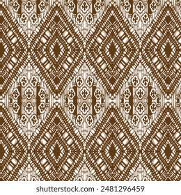 Ethnic abstract ikat art. Aztec ornament print. geometric ethnic pattern seamless color oriental. Design for background ,curtain, carpet, wallpaper, clothing, wrapping, Batik, vector illustration.