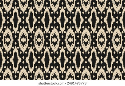 Ethnic abstract ikat art. Aztec ornament print. geometric ethnic pattern seamless  color oriental.  Design for background ,curtain, carpet, wallpaper, clothing, wrapping, Batik, vector illustration.