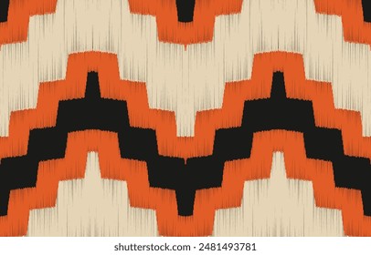 Ethnic abstract ikat art. Aztec ornament print. geometric ethnic pattern seamless  color oriental.  Design for background ,curtain, carpet, wallpaper, clothing, wrapping, Batik, vector illustration.