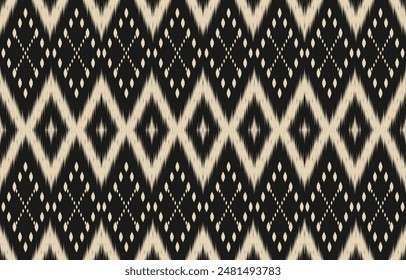 Ethnic abstract ikat art. Aztec ornament print. geometric ethnic pattern seamless  color oriental.  Design for background ,curtain, carpet, wallpaper, clothing, wrapping, Batik, vector illustration.