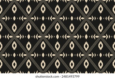 Ethnic abstract ikat art. Aztec ornament print. geometric ethnic pattern seamless  color oriental.  Design for background ,curtain, carpet, wallpaper, clothing, wrapping, Batik, vector illustration.