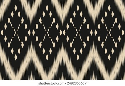 Ethnic abstract ikat art. Aztec ornament print. geometric ethnic pattern seamless  color oriental.  Design for background ,curtain, carpet, wallpaper, clothing, wrapping, Batik, vector illustration.