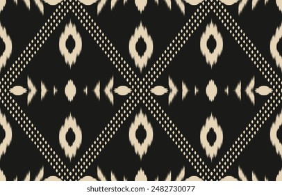 Ethnic abstract ikat art. Aztec ornament print. geometric ethnic pattern seamless  color oriental.  Design for background ,curtain, carpet, wallpaper, clothing, wrapping, Batik, vector illustration.