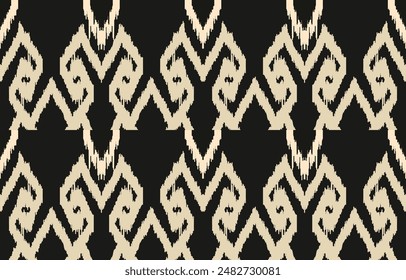 Ethnic abstract ikat art. Aztec ornament print. geometric ethnic pattern seamless  color oriental.  Design for background ,curtain, carpet, wallpaper, clothing, wrapping, Batik, vector illustration.