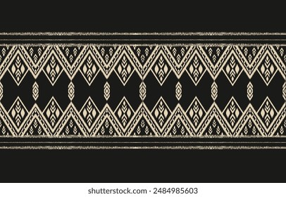 Ethnic abstract ikat art. Aztec ornament print. geometric ethnic pattern seamless  color oriental.  Design for background ,curtain, carpet, wallpaper, clothing, wrapping, Batik, vector illustration.