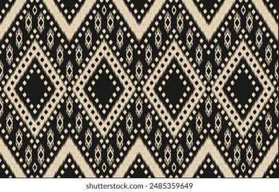 Ethnic abstract ikat art. Aztec ornament print. geometric ethnic pattern seamless  color oriental.  Design for background ,curtain, carpet, wallpaper, clothing, wrapping, Batik, vector illustration.