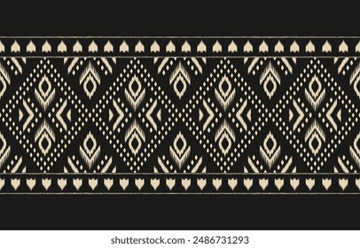 Ethnic abstract ikat art. Aztec ornament print. geometric ethnic pattern seamless  color oriental.  Design for background ,curtain, carpet, wallpaper, clothing, wrapping, Batik, vector illustration.