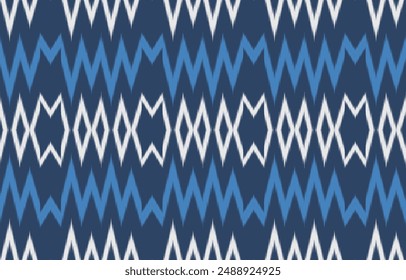 Ethnic abstract ikat art. Aztec ornament print. geometric ethnic pattern seamless  color oriental.  Design for background ,curtain, carpet, wallpaper, clothing, wrapping, Batik, vector illustration.