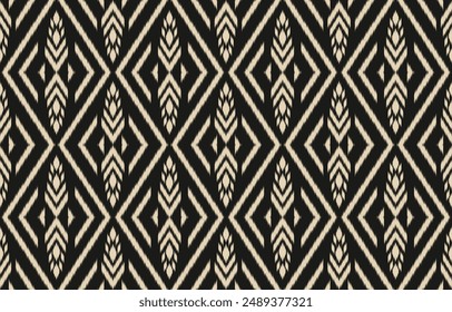 Ethnic abstract ikat art. Aztec ornament print. geometric ethnic pattern seamless  color oriental.  Design for background ,curtain, carpet, wallpaper, clothing, wrapping, Batik, vector illustration.