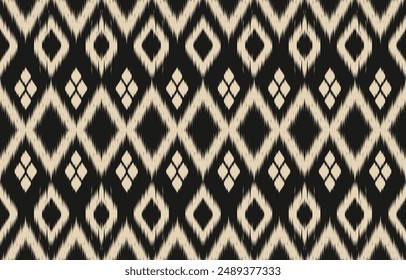 Ethnic abstract ikat art. Aztec ornament print. geometric ethnic pattern seamless  color oriental.  Design for background ,curtain, carpet, wallpaper, clothing, wrapping, Batik, vector illustration.