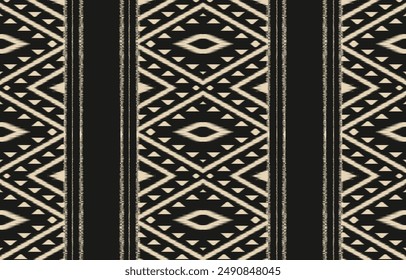 Ethnic abstract ikat art. Aztec ornament print. geometric ethnic pattern seamless  color oriental.  Design for background ,curtain, carpet, wallpaper, clothing, wrapping, Batik, vector illustration.