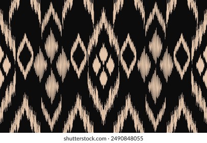 Ethnic abstract ikat art. Aztec ornament print. geometric ethnic pattern seamless  color oriental.  Design for background ,curtain, carpet, wallpaper, clothing, wrapping, Batik, vector illustration.