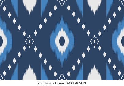 Ethnic abstract ikat art. Aztec ornament print. geometric ethnic pattern seamless  color oriental.  Design for background ,curtain, carpet, wallpaper, clothing, wrapping, Batik, vector illustration.