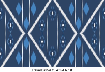 Ethnic abstract ikat art. Aztec ornament print. geometric ethnic pattern seamless  color oriental.  Design for background ,curtain, carpet, wallpaper, clothing, wrapping, Batik, vector illustration.