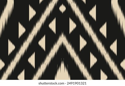 Ethnic abstract ikat art. Aztec ornament print. geometric ethnic pattern seamless  color oriental.  Design for background ,curtain, carpet, wallpaper, clothing, wrapping, Batik, vector illustration.