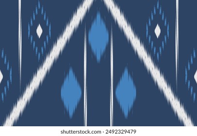 Ethnic abstract ikat art. Aztec ornament print. geometric ethnic pattern seamless  color oriental.  Design for background ,curtain, carpet, wallpaper, clothing, wrapping, Batik, vector illustration.